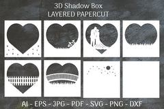 Layered Wedding Couple SVG Bundle 3 - CraftNest - Digital Crafting and Art