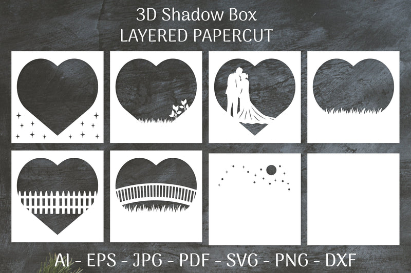 Layered Wedding Couple SVG Bundle 3 - CraftNest - Digital Crafting and Art