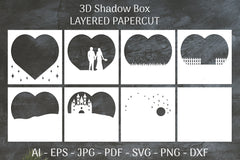 Layered Wedding Couple SVG Bundle 4 - CraftNest - Digital Crafting and Art