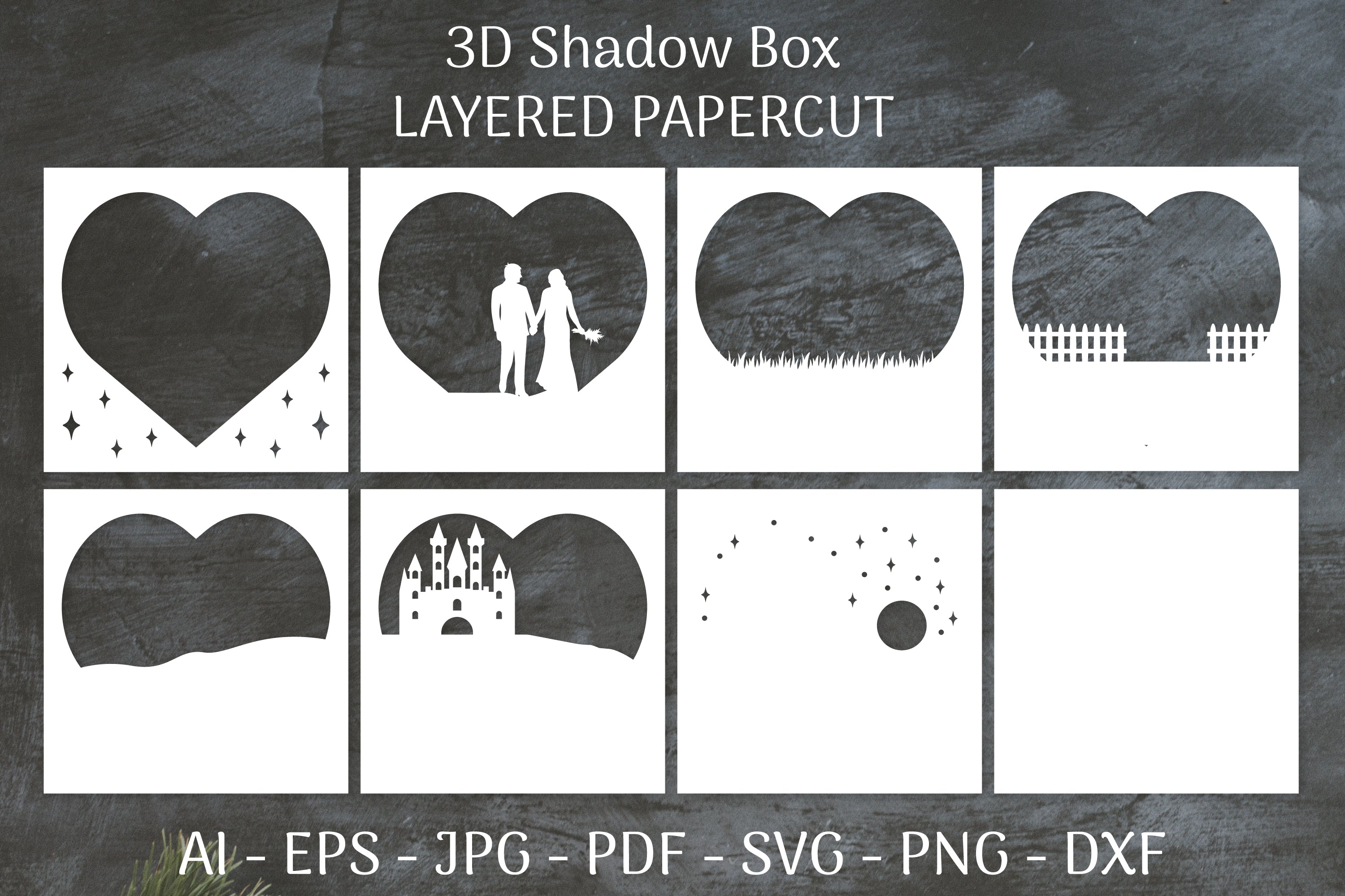 Layered Wedding Couple SVG Bundle 4 - CraftNest - Digital Crafting and Art