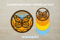 Layered Butterfly Paper Cut SVG Bundle - CraftNest - Digital Crafting and Art