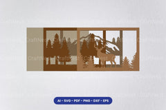 Layered Deer Forest Laser Cut SVG Bundle - CraftNest - Digital Crafting and Art