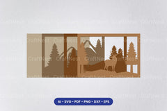 Layered Deer Forest Laser Cut SVG Bundle - CraftNest - Digital Crafting and Art