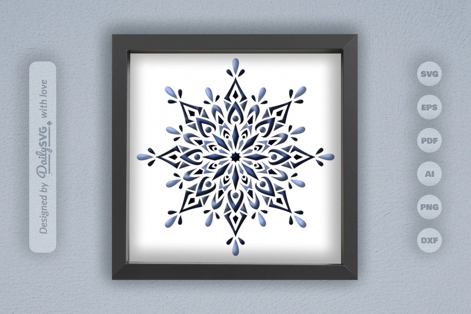 Winter Mandala Papercut SVG Bundle 2 - CraftNest - Digital Crafting and Art