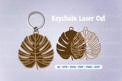 Leaf Keychain Laser Cut SVG Bundle Clipart - CraftNest - Digital Crafting and Art