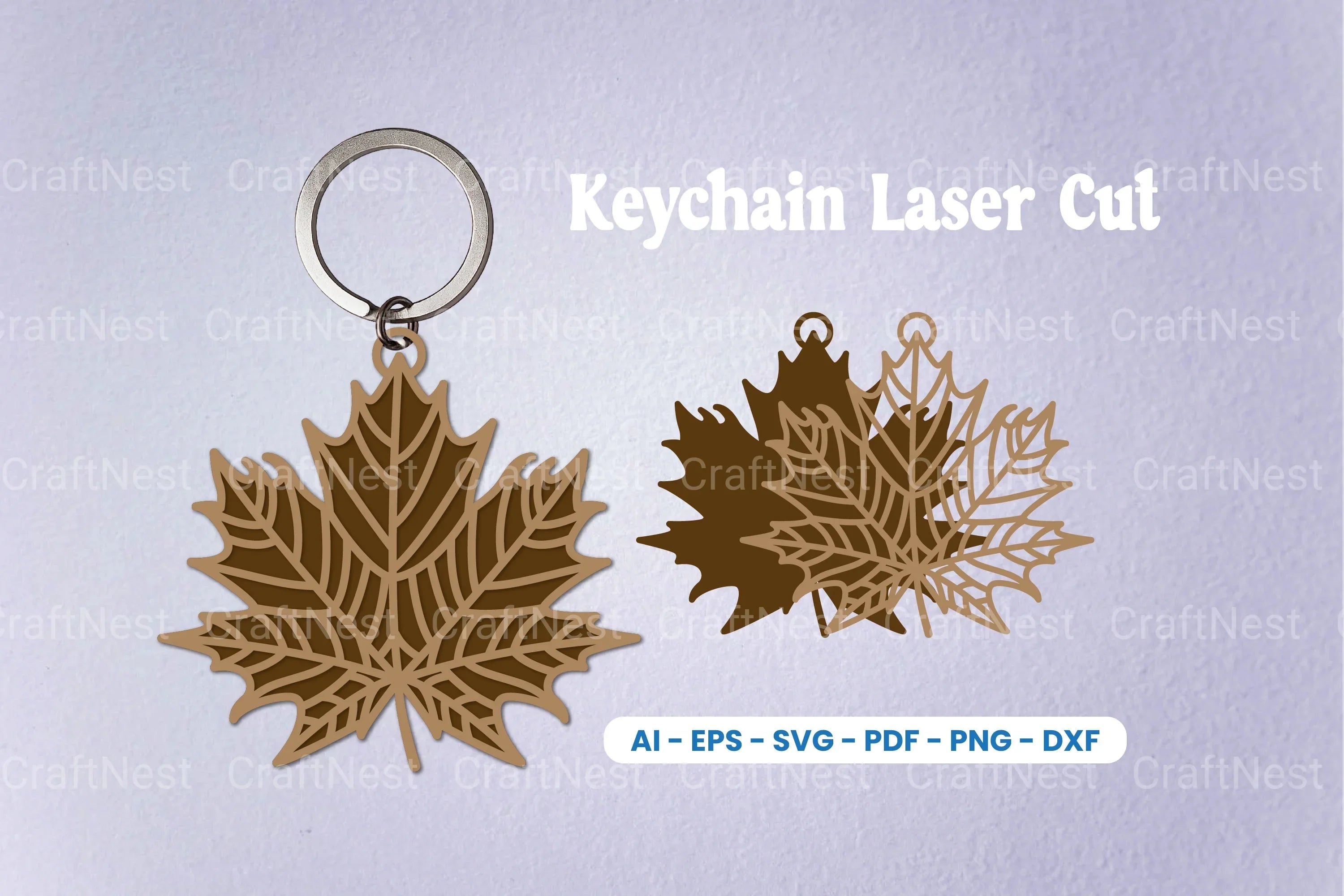 Leaf Keychain Laser Cut SVG Bundle - Clipart Bundle - CraftNest - Digital Crafting and Art
