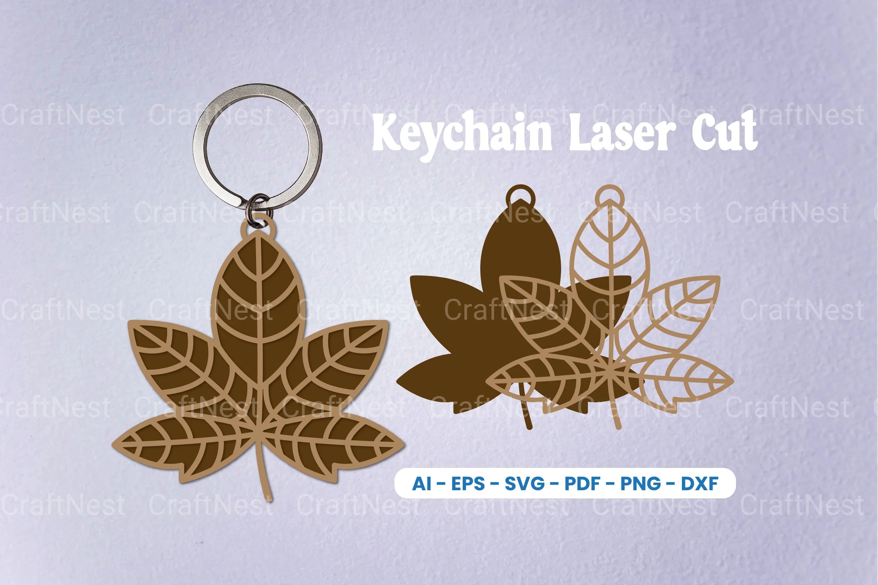 Leaf Keychain Laser Cut SVG Bundle - Clipart Bundle - CraftNest - Digital Crafting and Art
