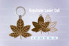 Leaf Keychain Laser Cut SVG Bundle - Clipart Bundle