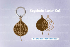 Leaf Keychain Laser Cut SVG Bundle Clipart - CraftNest - Digital Crafting and Art