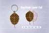 Leaf Keychain Laser Cut SVG Bundle - Clipart Bundle