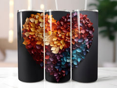 Leaf Pile Hearts Tumbler Wrap - CraftNest
