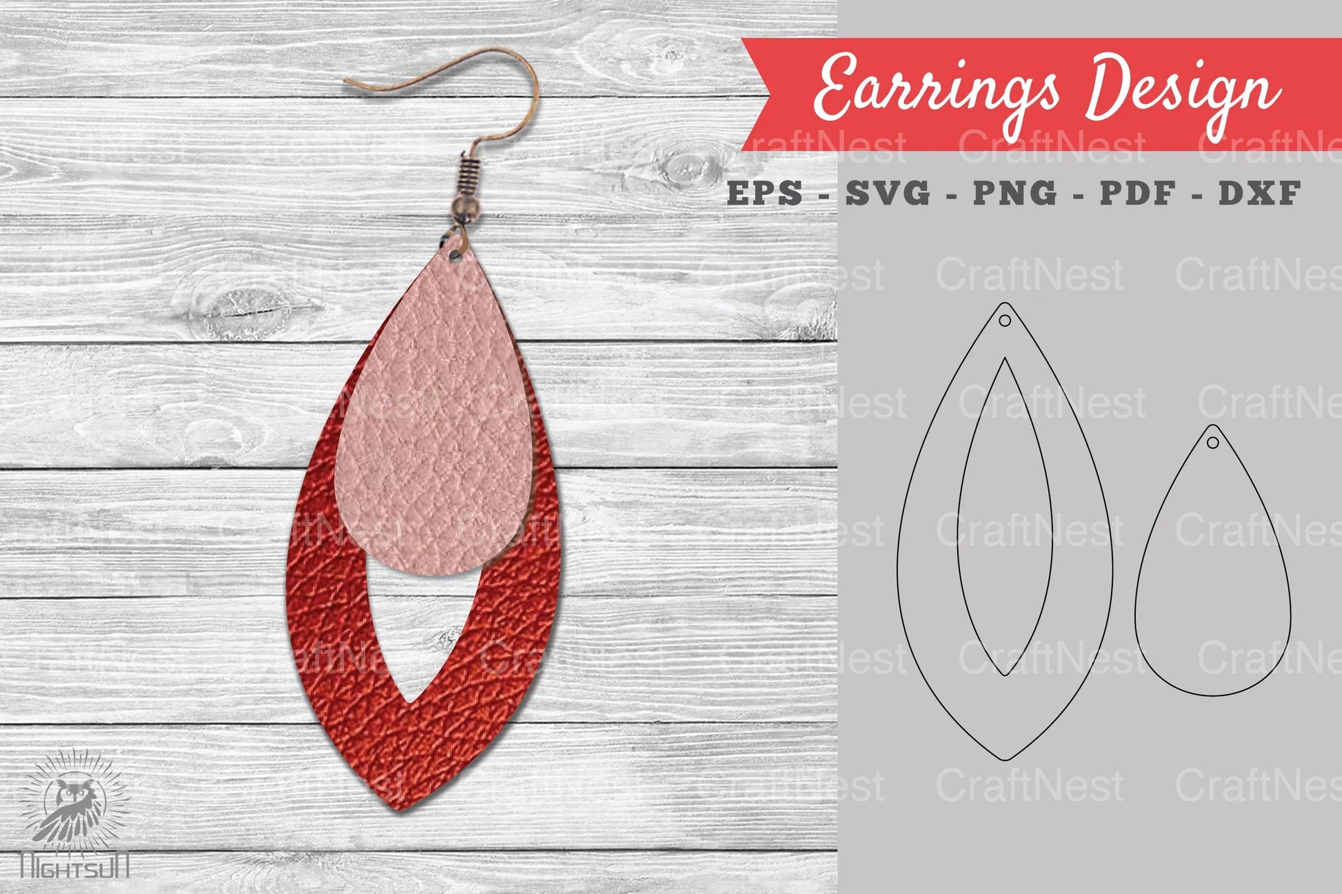 Leather Earring Design Clipart Bundle - CraftNest - Digital Crafting and Art