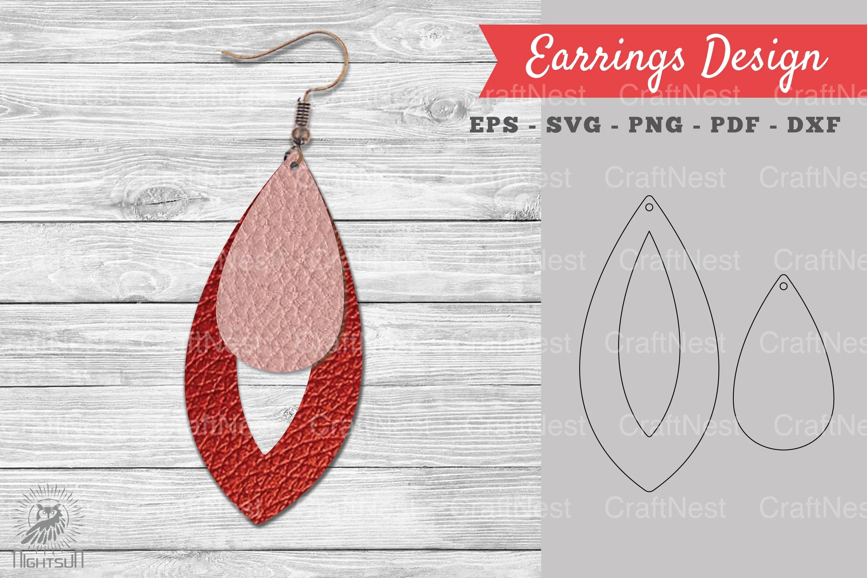 Leather Earring Design Clipart Bundle - CraftNest - Digital Crafting and Art