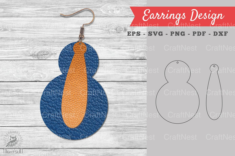 Leather Earring Design Clipart Bundle - CraftNest - Digital Crafting and Art
