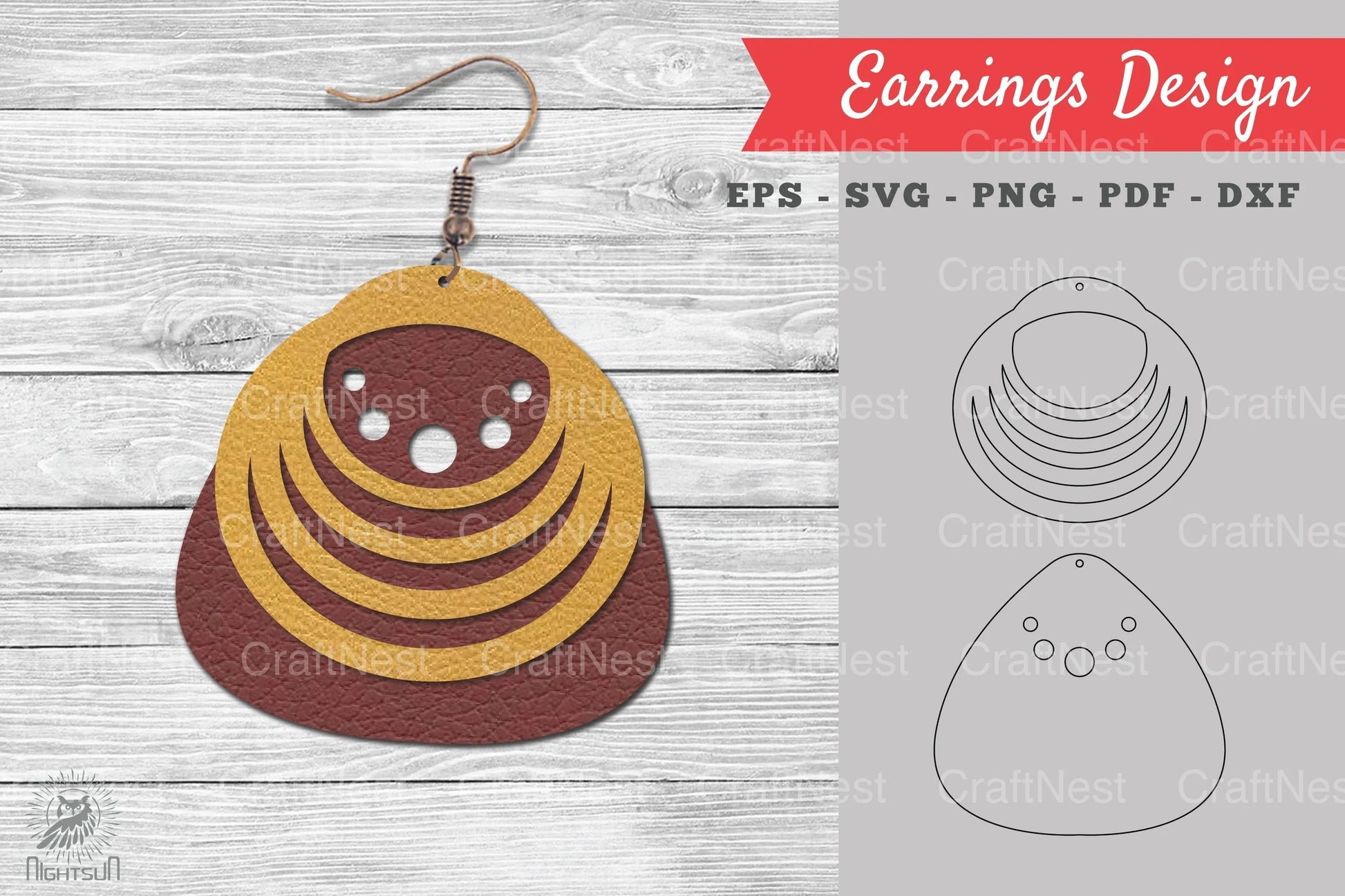 Leather Earring Design Clipart Bundle - CraftNest - Digital Crafting and Art