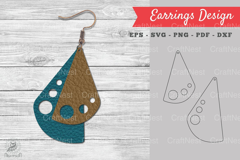 Leather Earring Design Clipart Bundle - CraftNest - Digital Crafting and Art