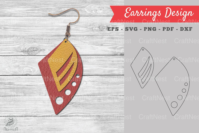 Leather Earring Design Clipart Bundle - CraftNest - Digital Crafting and Art
