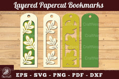 Leaves Bookmark SVG Bundle - CraftNest - Digital Crafting and Art
