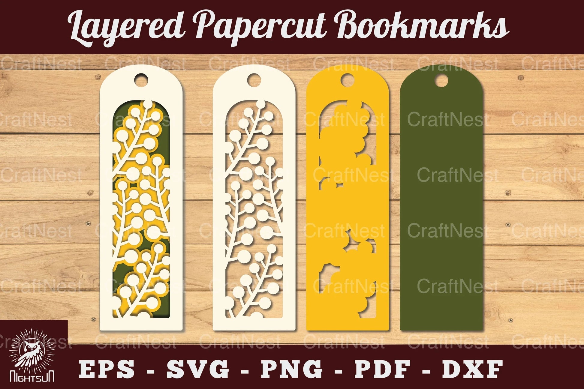 Leaves Bookmark SVG Bundle - CraftNest - Digital Crafting and Art