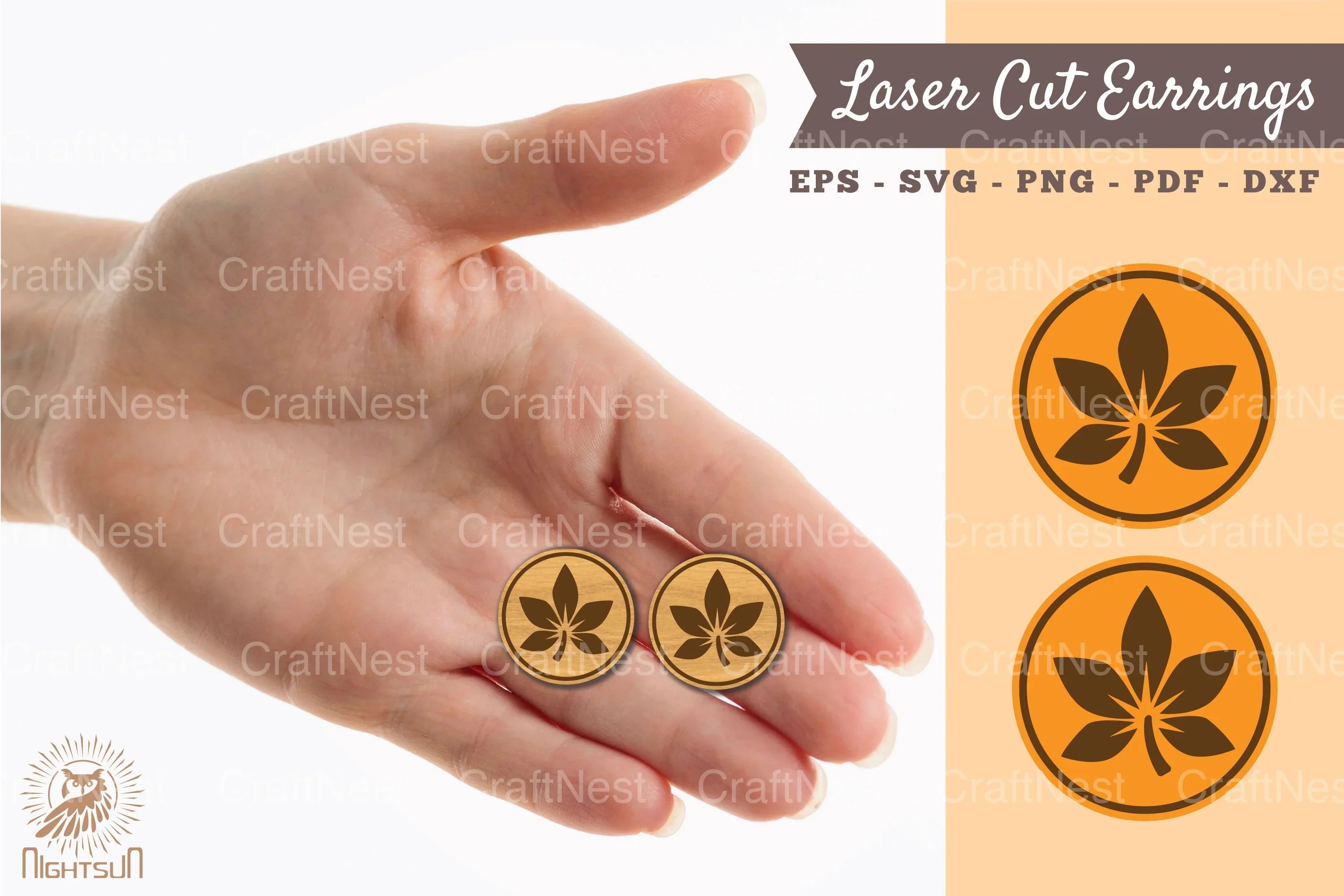 Leaves Earrings Laser Cut SVG Bundle - CraftNest - Digital Crafting and Art