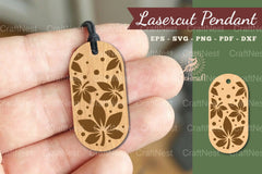 Leaves Lasercut Pendant Design Bundle - CraftNest - Digital Crafting and Art