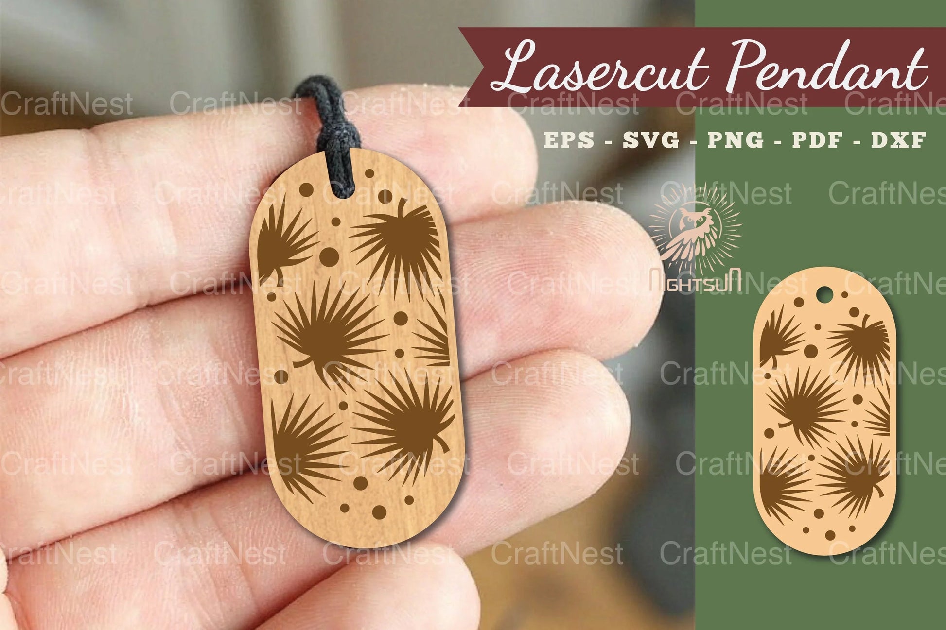 Leaves Lasercut Pendant Design Bundle - CraftNest - Digital Crafting and Art