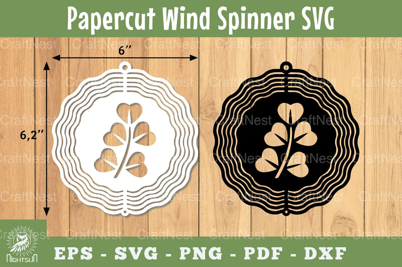 Leaves Papercut Wind Spinner SVG Bundle - CraftNest - Digital Crafting and Art