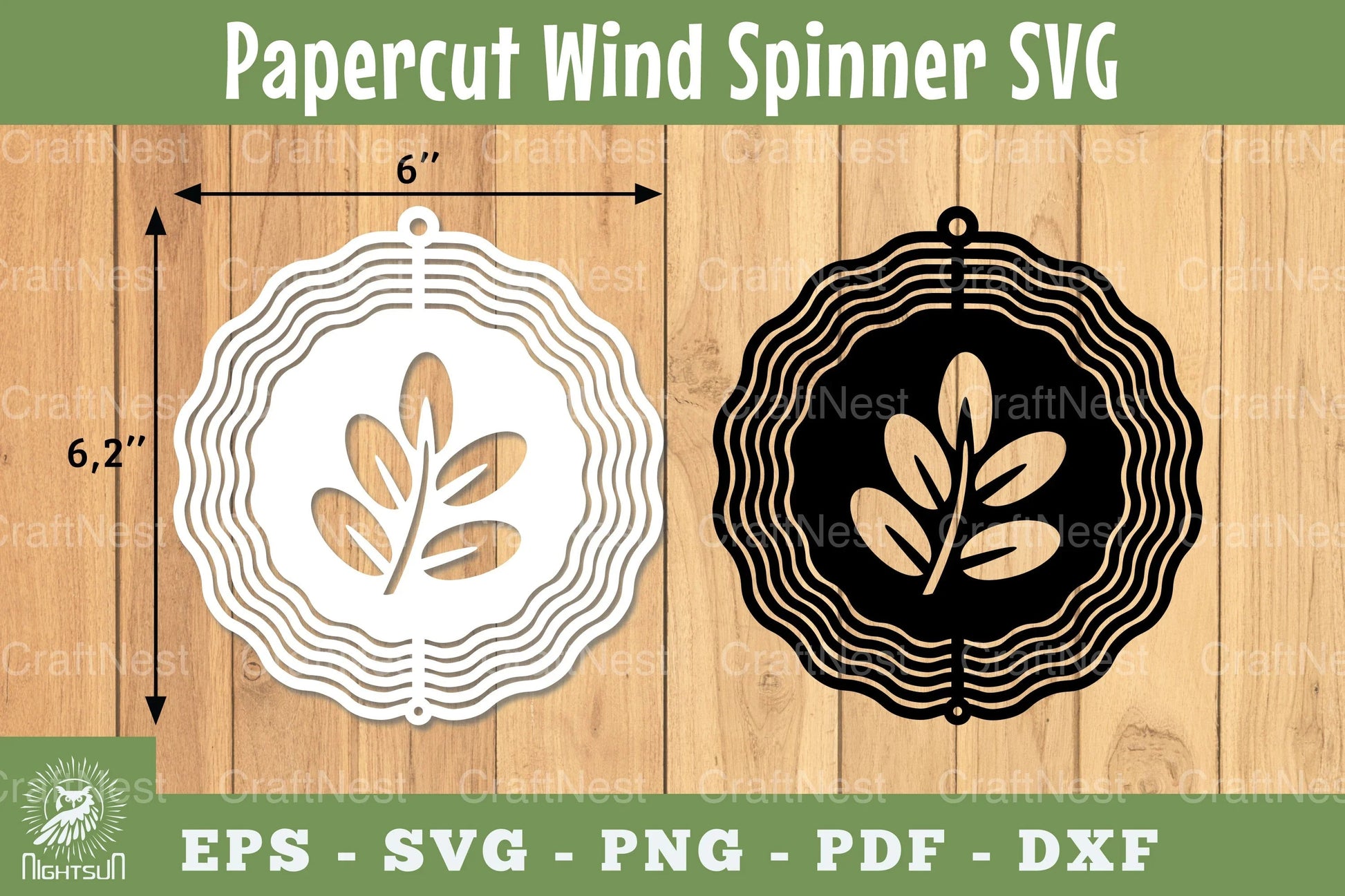 Leaves Papercut Wind Spinner SVG Bundle - CraftNest - Digital Crafting and Art
