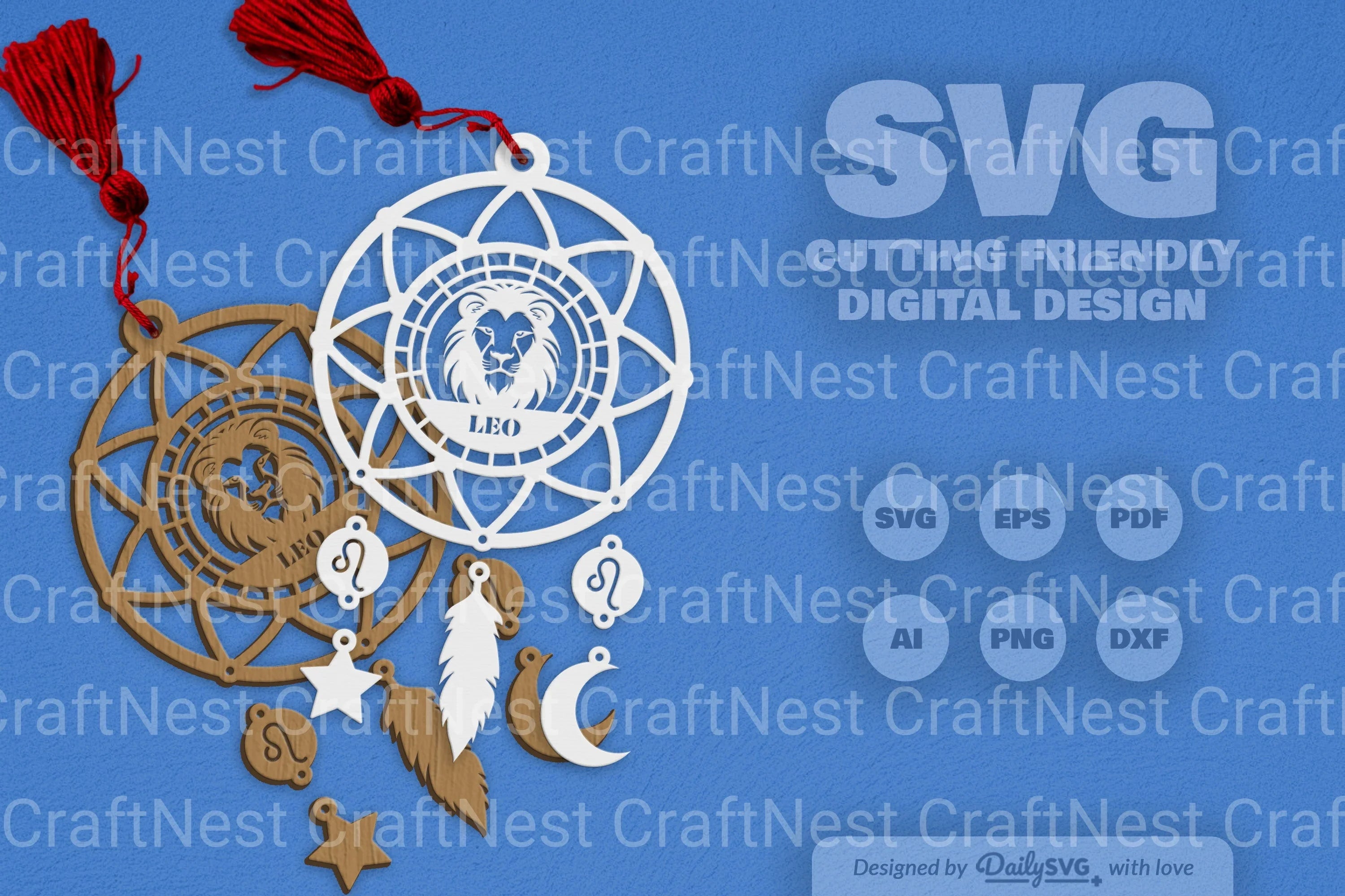 Leo Dream Catcher Set SVG Bundle