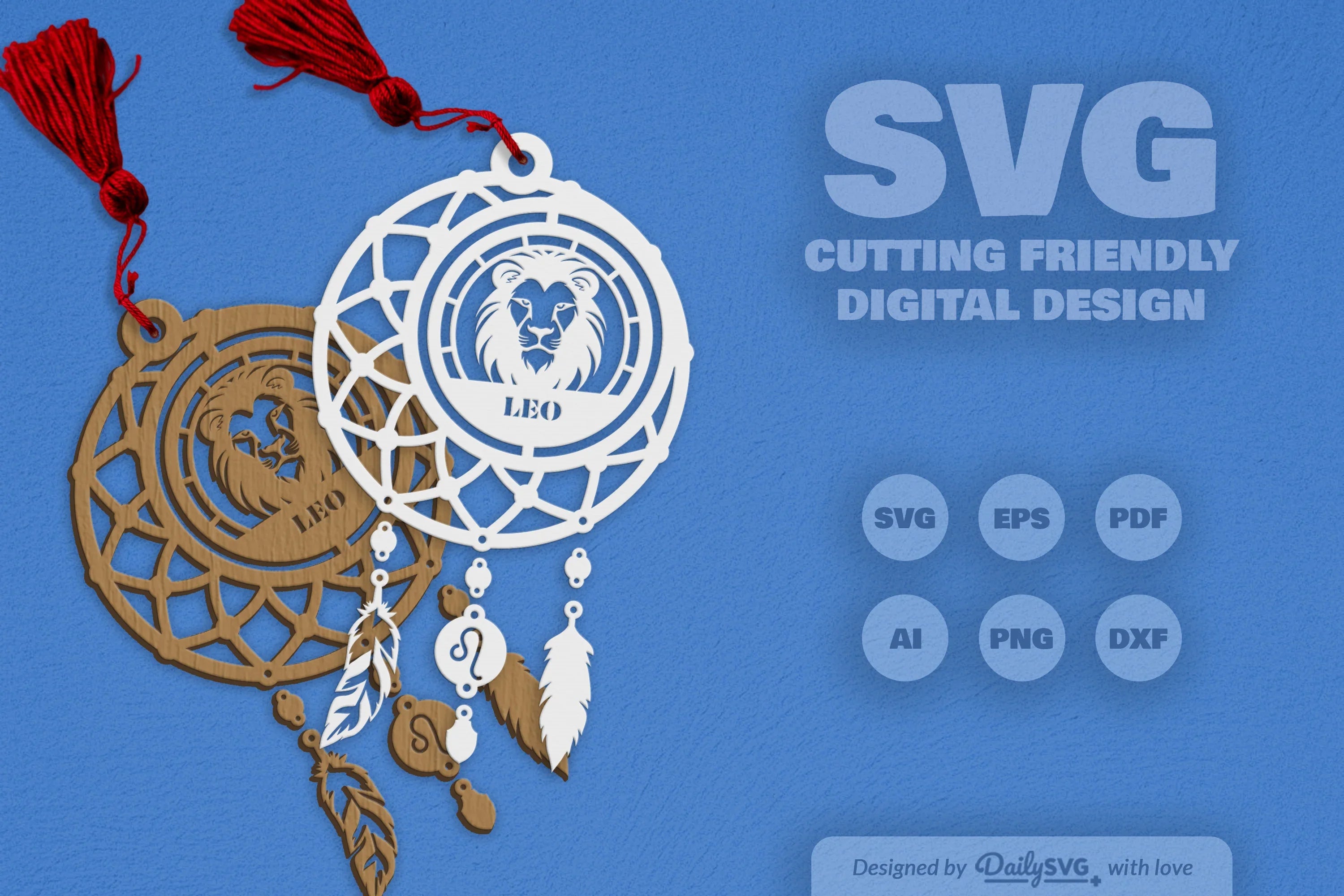 Leo Dream Catcher Set SVG Bundle 1 - CraftNest - Digital Crafting and Art