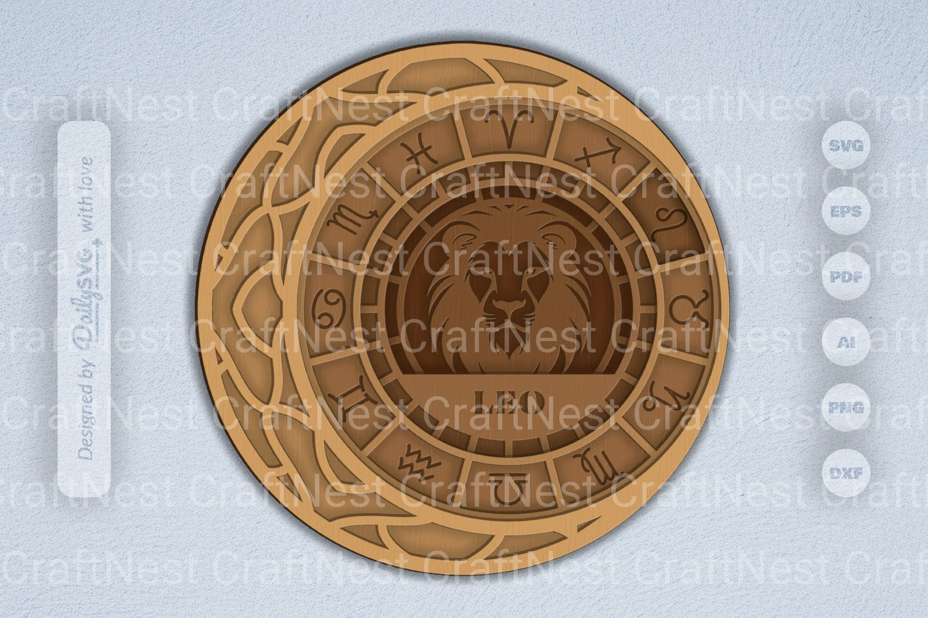 Leo Zodiac Laser Cut SVG Bundle
