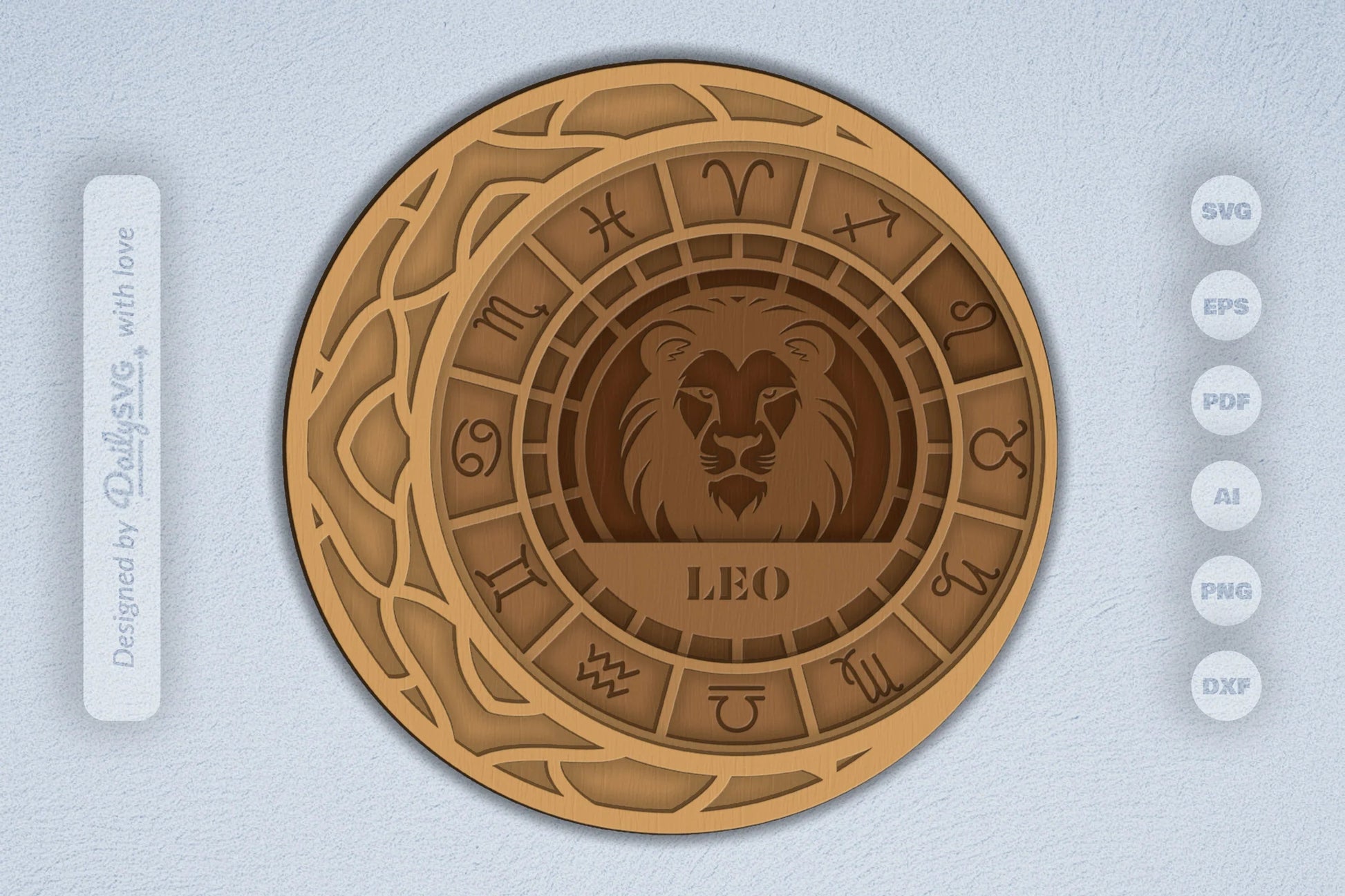 Leo Zodiac Laser Cut SVG Bundle - CraftNest - Digital Crafting and Art