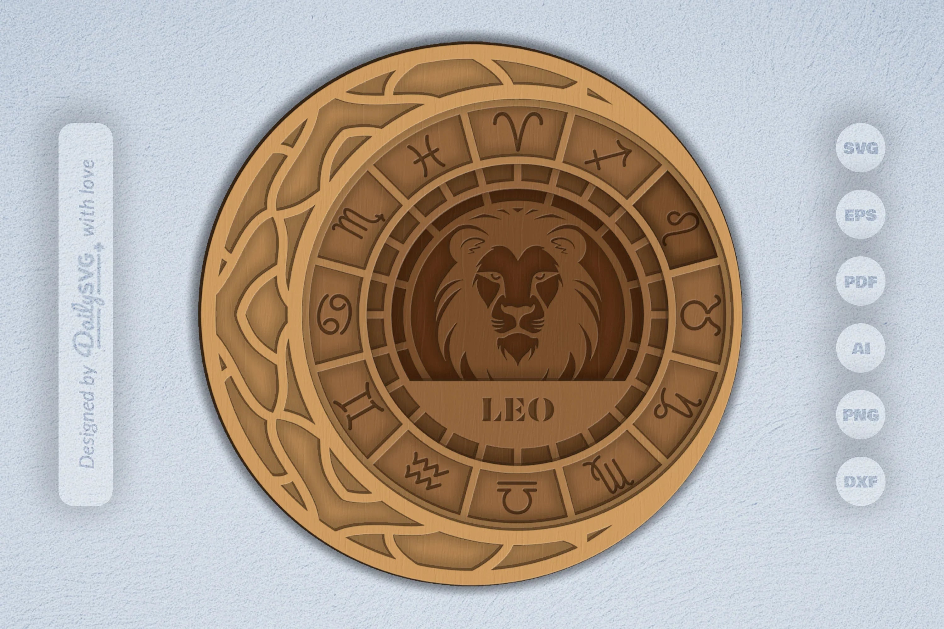 Leo Zodiac Laser Cut SVG Bundle - CraftNest - Digital Crafting and Art