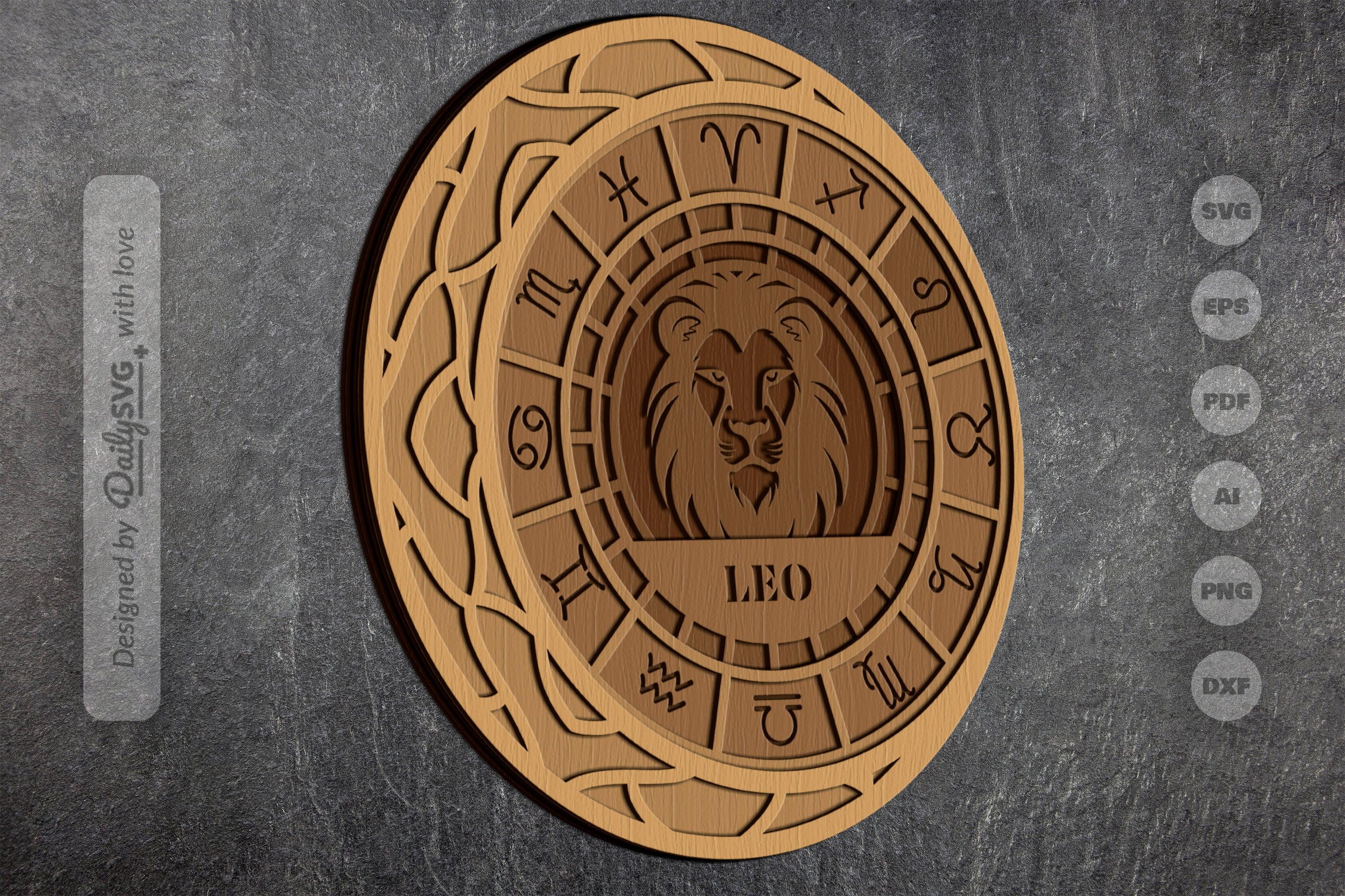Leo Zodiac Laser Cut SVG Bundle - CraftNest - Digital Crafting and Art