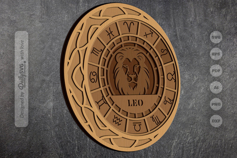 Leo Zodiac Laser Cut SVG Bundle - CraftNest - Digital Crafting and Art