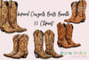 Leopard Cowgirl Boots Clipart Bundle