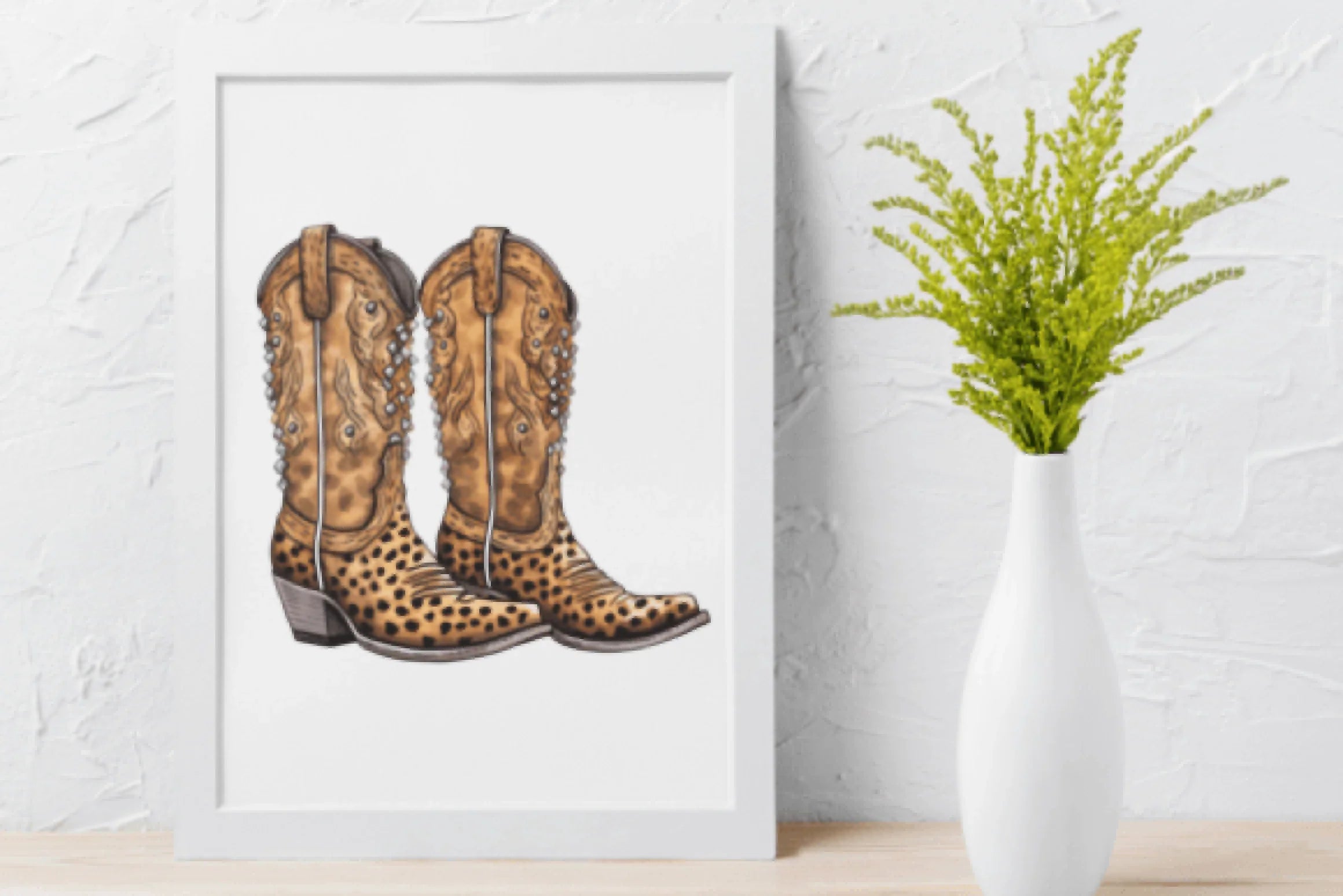 Leopard Cowgirl Boots Clipart Bundle - CraftNest - Digital Crafting and Art