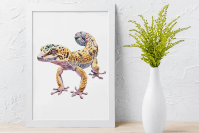 Vibrant Leopard Gecko Clipart Bundle - CraftNest - Digital Crafting and Art