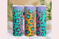 Leopard Glitter Drippy Tumbler Wrap Bundle - CraftNest - Digital Crafting and Art