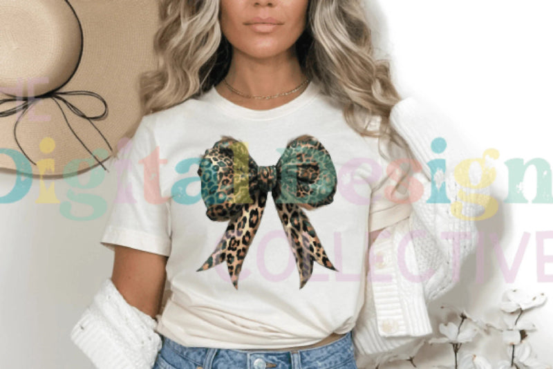 Leopard Turquoise Western Coquette Bow Clipart Bundle - CraftNest - Digital Crafting and Art