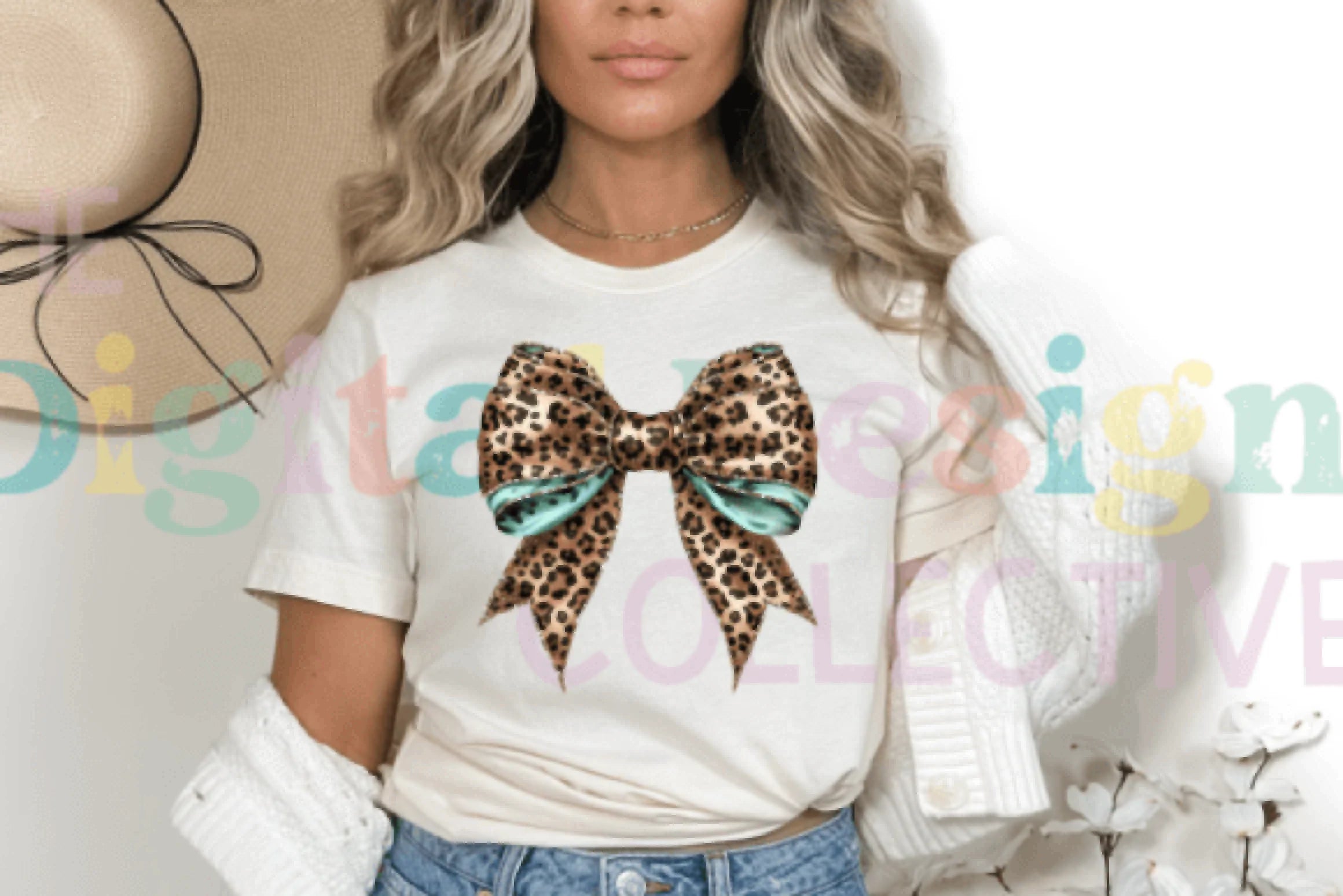 Leopard Turquoise Western Coquette Bow Clipart Bundle - CraftNest - Digital Crafting and Art