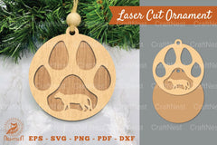 Leopard Paw Laser Cut Ornament Clipart Bundle - CraftNest - Digital Crafting and Art