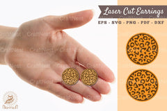 Leopard Texture Laser Cut Earrings SVG Bundle - CraftNest - Digital Crafting and Art