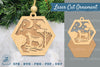 Leopard in Forest Laser Cut Ornament Clipart Bundle