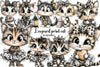 Leopard Print Cat Clipart Bundle