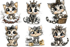 Leopard Print Cat Clipart Bundle - CraftNest - Digital Crafting and Art