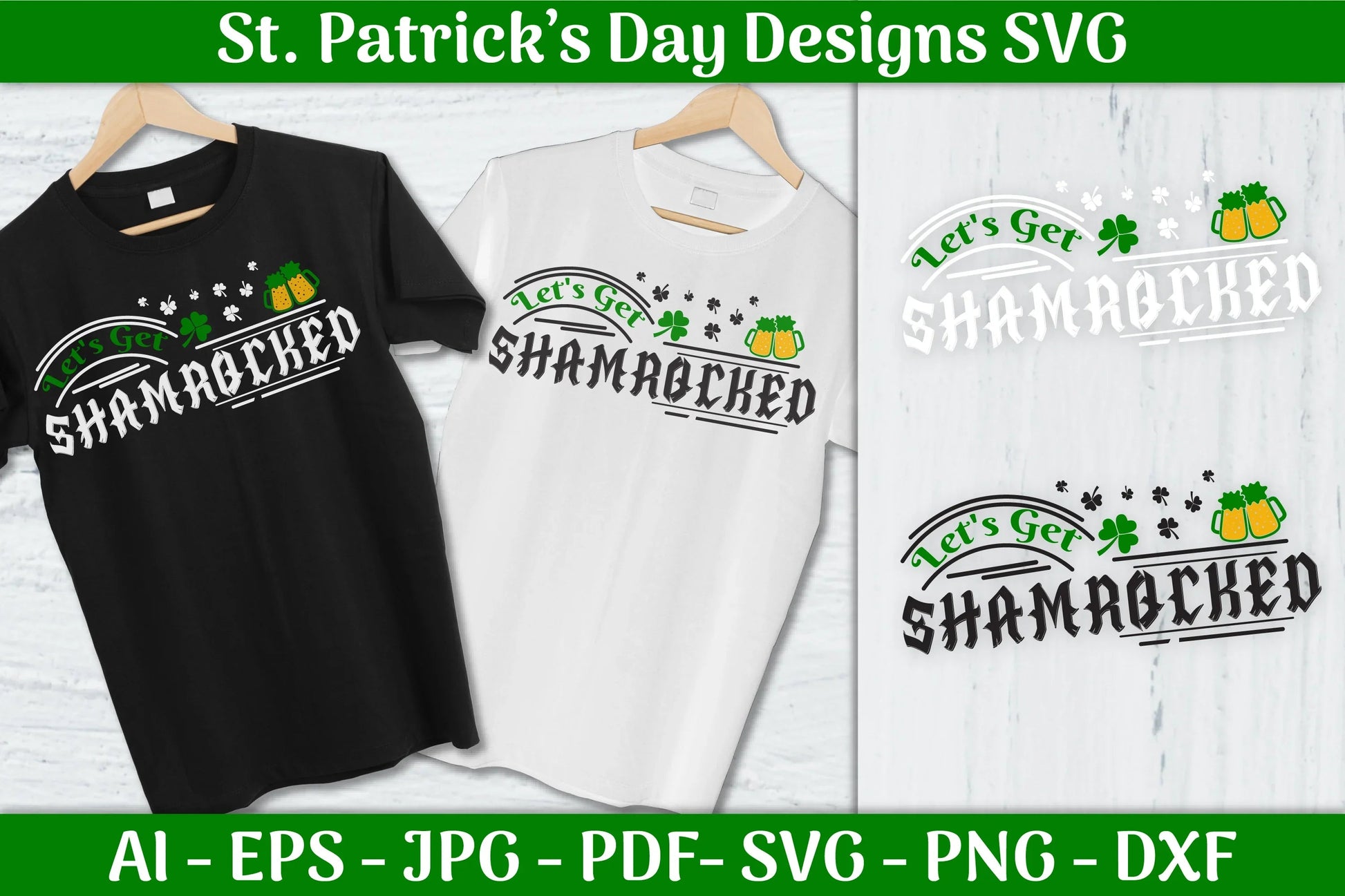 Let's Get Shamrocked St Patrick's Day SVG Bundle - CraftNest - Digital Crafting and Art