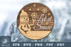 Let it Snow Round Laser Cut Sign Clipart Bundle