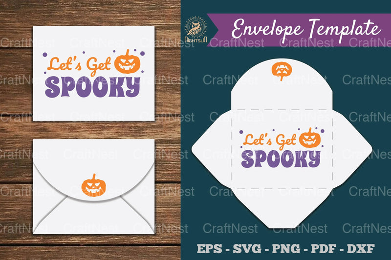 Let's Get Spooky Envelope Template SVG Bundle - CraftNest - Digital Crafting and Art