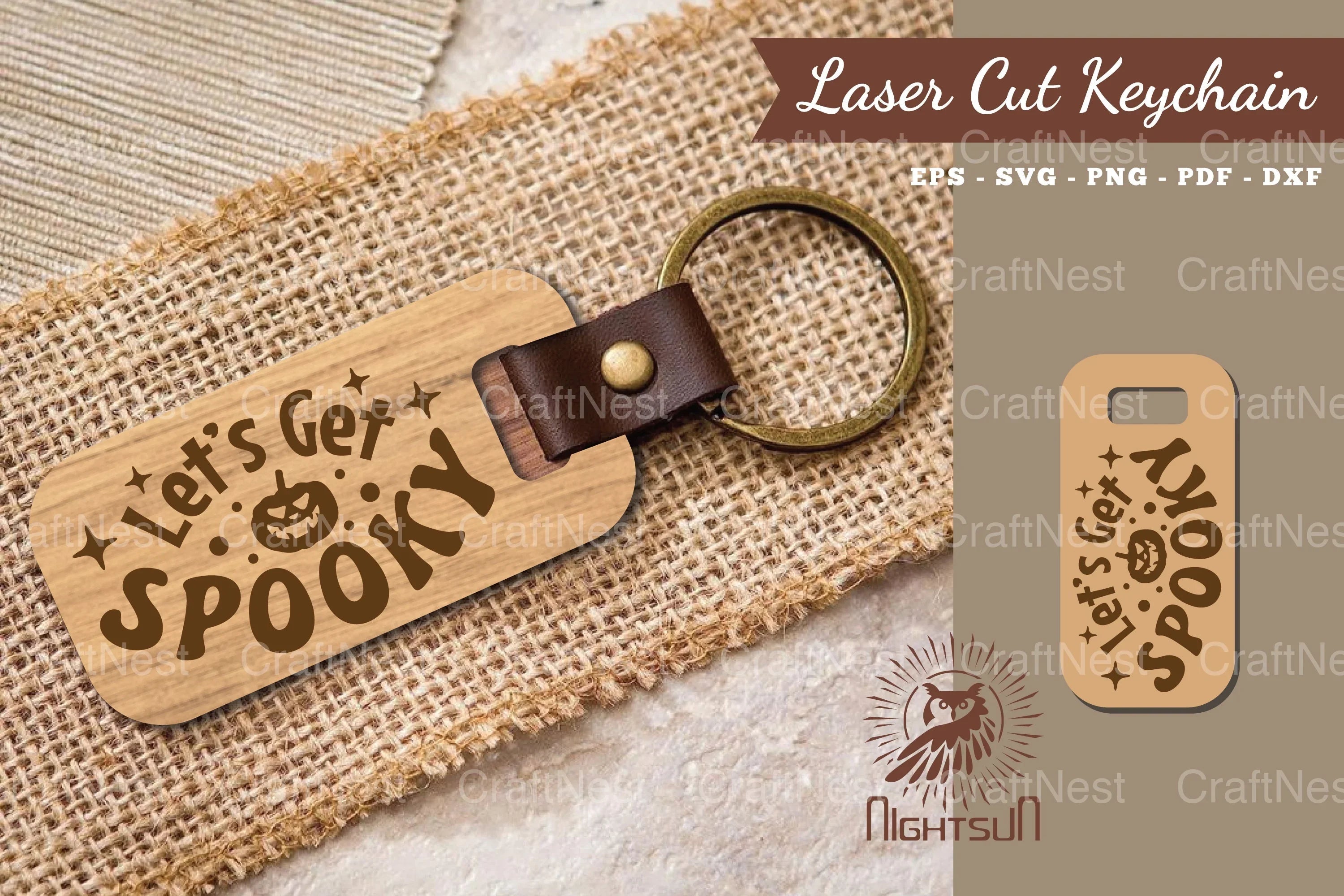 Spooky Laser Cut Keychain Design Bundle - CraftNest - Digital Crafting and Art
